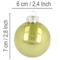 Christbaumkugel Set Bunte Weihnachtskugeln glänzend 60mm 24St | Floristik24.de