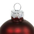 Weihnachtskugel Glas Ø4cm Bordeaux Mix 24 St | Floristik24.de