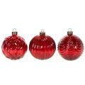 Weihnachtskugeln Glas Rot 8cm 12St | Floristik24.de