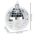 Weihnachtskugel Deko Spiegelkugel zum Aufhängen 7cm 6St | Floristik24.de