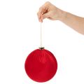 Weihnachtskugel Rot Groß zum Aufhängen 15cm 3St | Floristik24.de