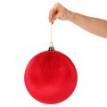 Weihnachtskugel Samt Rot Große Deko-Kugel zum Aufhängen 25cm 2St | Floristik24.de