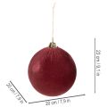 Weihnachtskugel Groß Rot Samtoptik 20cm 3St | Floristik24.de
