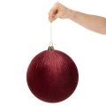 Christbaumkugel Samt Rot Groß zum Hängen 25cm 2St | Floristik24.de