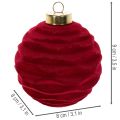 Weihnachtskugel samtige Oberfläche Rot 8cm 12St | Floristik24.de