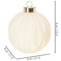 Weihnachtskugel Ornament in Weiß Struktur-Mix 8cm 12St | Floristik24.de