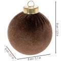 Weihnachtskugel Samtoptik Mix warme Farbtöne 8cm 12St | Floristik24.de