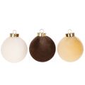 Weihnachtskugel Samtoptik Mix warme Farbtöne 8cm 12St | Floristik24.de