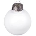Weihnachtskugeln Glas Weiß Matt Emaille Ø4cm 24 St | Floristik24.de