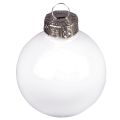 Weihnachtskugeln Glas Weiß Matt Emaille Ø4cm 24 St | Floristik24.de