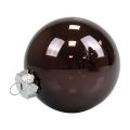 Weihnachtskugeln Glas Braun Mix Baumkugeln Glanz Ø7,5cm 12St | Floristik24.de