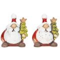 Weihnachtsmann Figur mit Tannenbaum Dekoration 7cm 2St | Floristik24.de