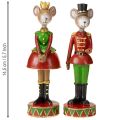 Weihnachtsmaus Mäuse Deko Figuren 14,5cm Rotgrün 2St | Floristik24.de