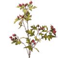 Floristik24 Künstlicher Zweig Weißdorn mit roten Beeren Dekoration 110cm