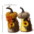 Herbstfigur Kürbiswichtel mit Sonnenblume und Bart 16cm 2St | Floristik24.de