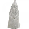 Deko Figur Wichtel Beton Weihnachtsmann Grau H18,5cm