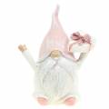 Floristik24 Weihnachtsdeko Wichtel Rosa/Weiß 11,5cm 2St