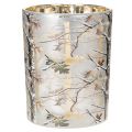 Windlicht Winterwald Glas mit