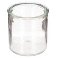 Floristik24 Glaswindlicht rund klares Glas Teelichthalter 8cm 3St