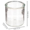 Glaswindlicht rund klares Glas Teelichthalter 8cm 3St | Floristik24.de