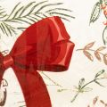 Windlicht Glas mit roter Schleife und Winterzweigen 15cm | Floristik24.de