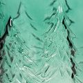 Windlicht Glas mit Tannen im Relief Weihnachtsdeko 16cm | Floristik24.de