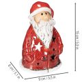 Nikolaus Dekofigur als Teelichthalter mit Sternen Tischdekoration 15cm | Floristik24.de