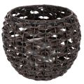 Floristik24 Windlicht geflochten Schwarz, Braun Sommerdeko Ø31cm H25cm