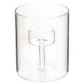 Floristik24 Glas Windlicht mit erhöhtem Teelichthalter 11cm