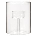 Glas Windlicht mit erhöhtem Teelichthalter 11cm | Floristik24.de