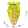 Zapfen Anhänger künstlich mit Geschenkband und Schleife 23cm 3St | Floristik24.de