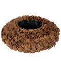 Floristik24 Zapfenschale rund als Pflanzgefäß 38cm Zapfentopf rund Naturbraun aus Tannenzapfen 38cm 14cm