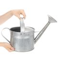 Zink-Gießkanne Vintage Deko 27cm - Pflanzkanne für Garten und Terrasse, Metall Blumenkübel | Floristik24.de