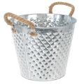 Zinktopf Raute mit Seilgriffen