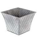 Floristik24 Zinktopf mit Rautenmuster H15cm