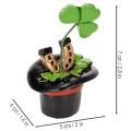 Glücksfigur Kleeblatt und Käfer im Zylinder 7cm 3St | Floristik24.de