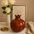 Granatapfel Deko Vase Keramik Rot Braun Ø10,5cm H12cm | Floristik24.de
