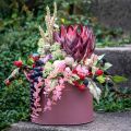Artischocke künstlich Große Kunstblume Dry Look Lila 76cm | Floristik24.de