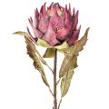 Floristik24 Artischocke künstlich Große Kunstblume Dry Look Lila 76cm