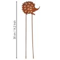 Beetstecker Igel Rost Metall Edelrost 10x8,5cm 6 St | Floristik24.de