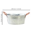 Blumenschale rund mit Griffen Metall Schale Ø21cm H9,5cm | Floristik24.de