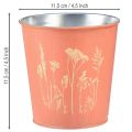 Blumentopf Apricot Übertopf Metall Ø11,5cm H11,5cm | Floristik24.de