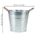 Blumentopf mit Griffen Metall Deko Eimer Ø21cm H19,5cm | Floristik24.de