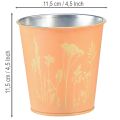 Blumentopf Metall Übertopf Pfirsich Gelb Ø11,5cm H11,5cm | Floristik24.de