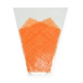 Blumentüte Jute-Muster Orange L40cm B12-30 50St
