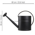 Deko Gießkanne Vintage Metall Schwarz Olivgrün 60x19x38cm Eyecatcher Balkon Wintergarten | Floristik24.de