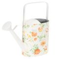 Floristik24 Vintage Deko Gießkanne Metall mit Rosenmotiv, Sommer Garten Dekoration, Nostalgische Pflanzkanne, H31,5 cm