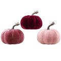 Deko Kürbisse Beflockt Burgund Rosa Ø13cm H11,5cm 3 St | Floristik24.de