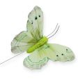 Deko-Schmetterling am Draht Grün 8cm 12St