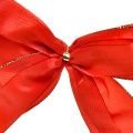 Dekoschleife Rote Schleife mit goldenem Rand – Elegante Weihnachtsdeko 4cm breit 15×21cm 2St | Floristik24.de